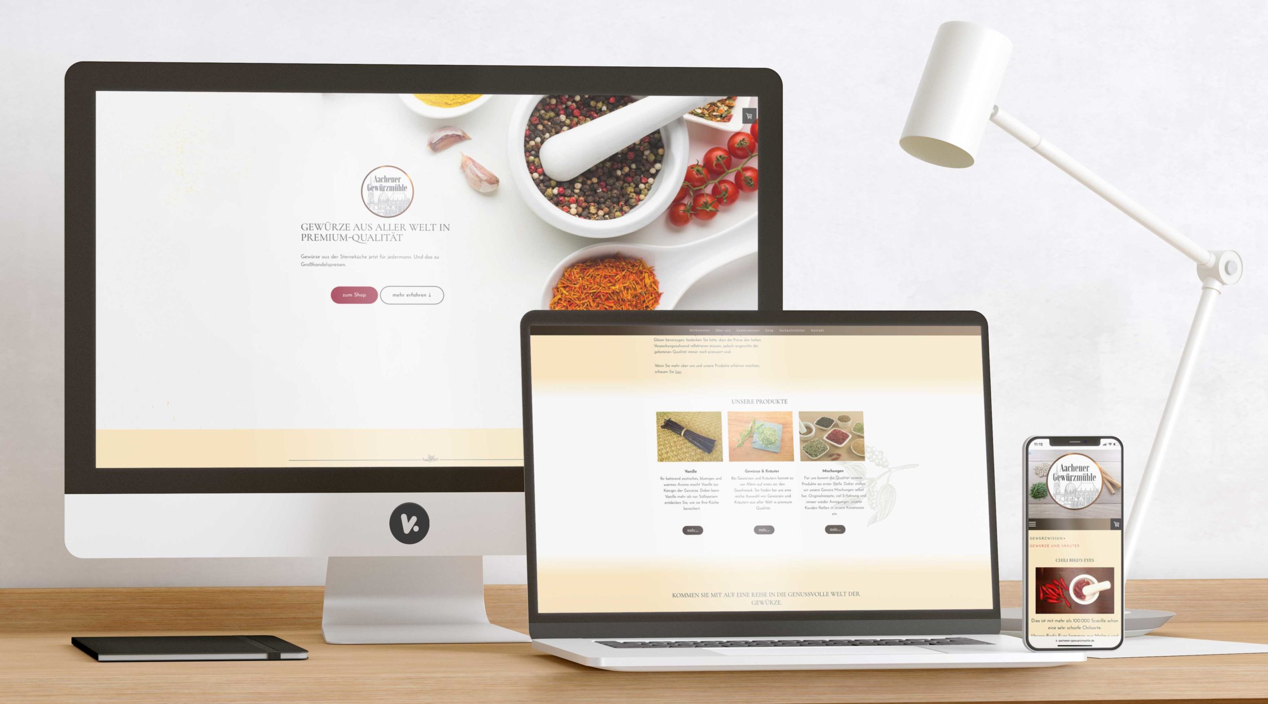 Jimdo Online Shop – Darstellung auf Computerbildschirm